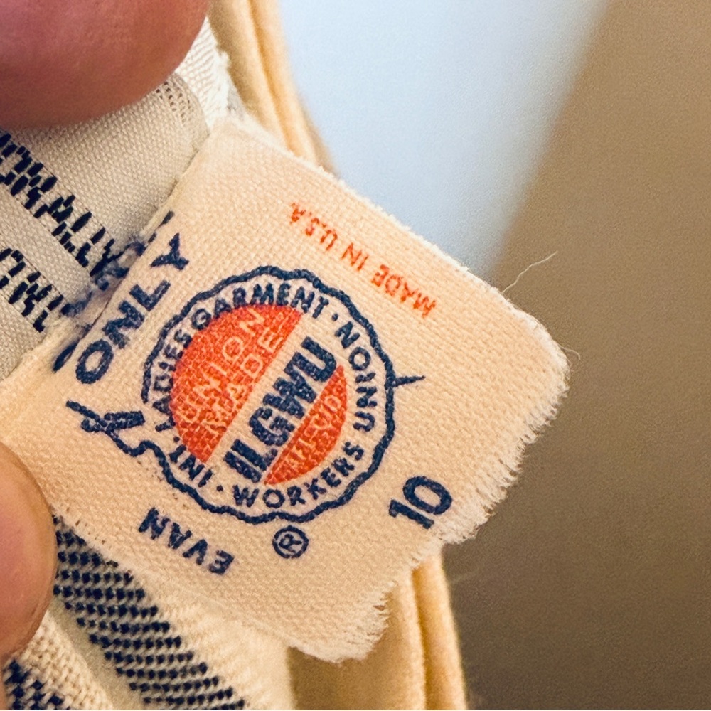 Evan Picone Cream Maxi Skirt with Black & Red Windowpane Plaid - Picture 7 of 8